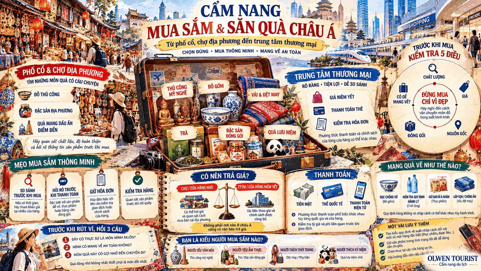 KINH NGHIỆM MUA SẮM & SĂN QUÀ CHÂU Á