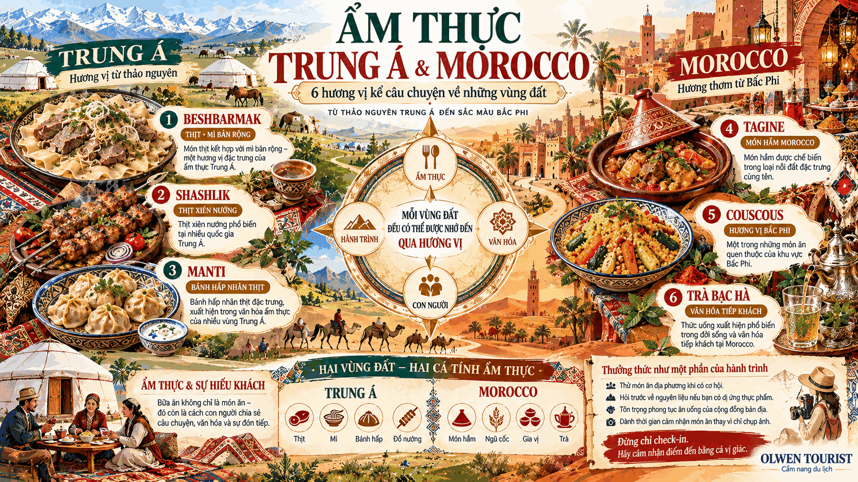 ẨM THỰC TRUNG Á VÀ MOROCCO